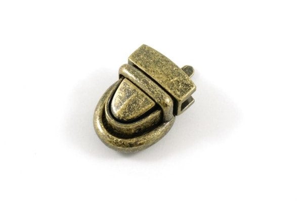 Baby Press Lock - Antique Brass